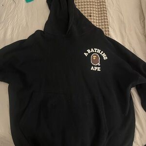 A Bathing Ape Black Logo Hoodie - A Bathing Ape